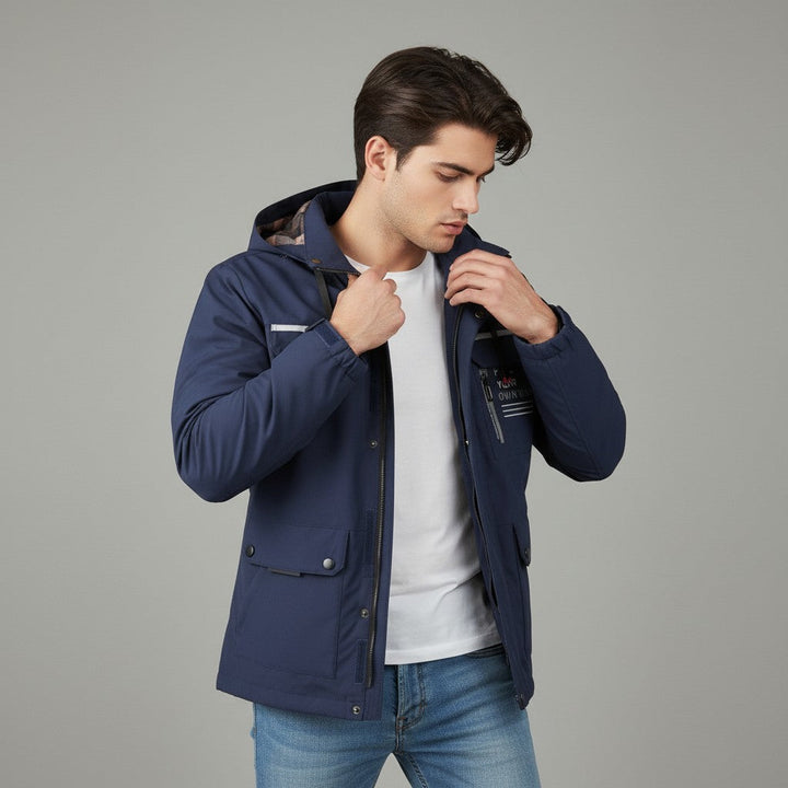 Windproof Hooded Cold Weather Coat For Men's-Bon Voyage Vintage