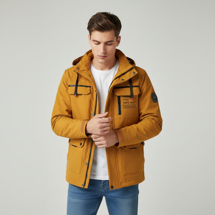 Windproof Hooded Cold Weather Coat For Men's-Bon Voyage Vintage