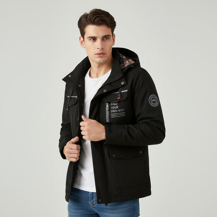 Windproof Hooded Cold Weather Coat For Men's-Bon Voyage Vintage