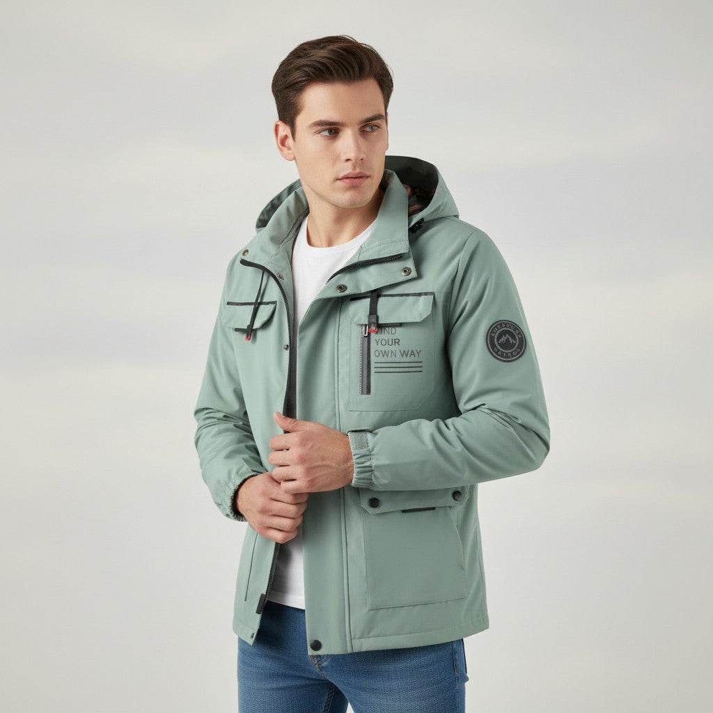 Windproof Hooded Cold Weather Coat For Men's-Bon Voyage Vintage