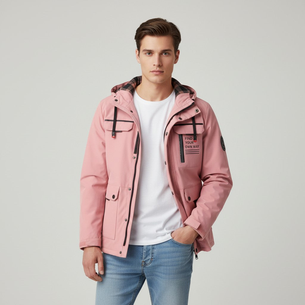 Windproof Hooded Cold Weather Coat For Men's-Bon Voyage Vintage