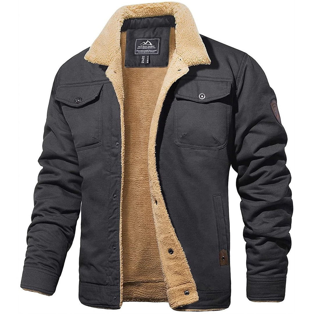 Winter Bomber Jacket Cotton Blend Cold Weather Outerwear-Bon Voyage Vintage