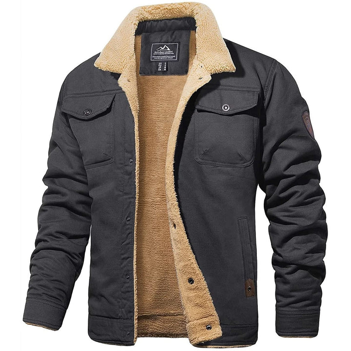 Winter Bomber Jacket Cotton Blend Cold Weather Outerwear-Bon Voyage Vintage