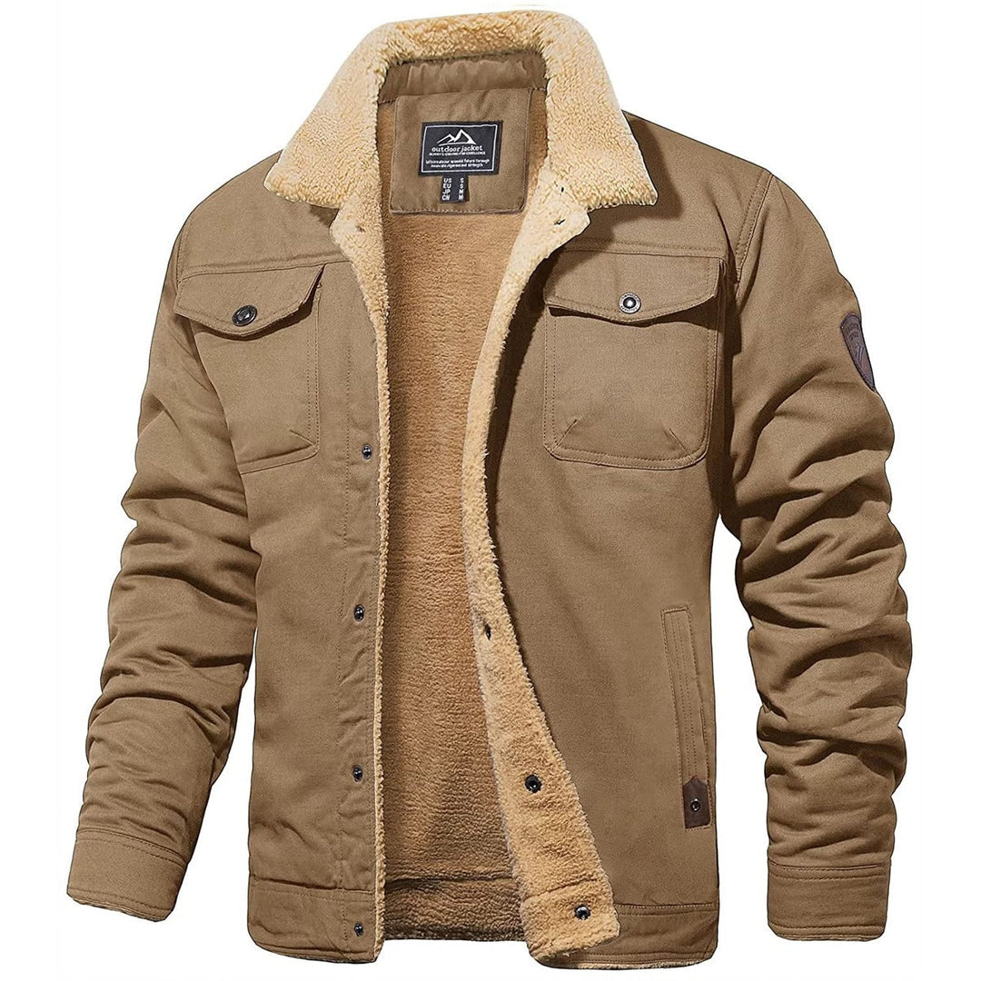 Winter Bomber Jacket Cotton Blend Cold Weather Outerwear-Bon Voyage Vintage