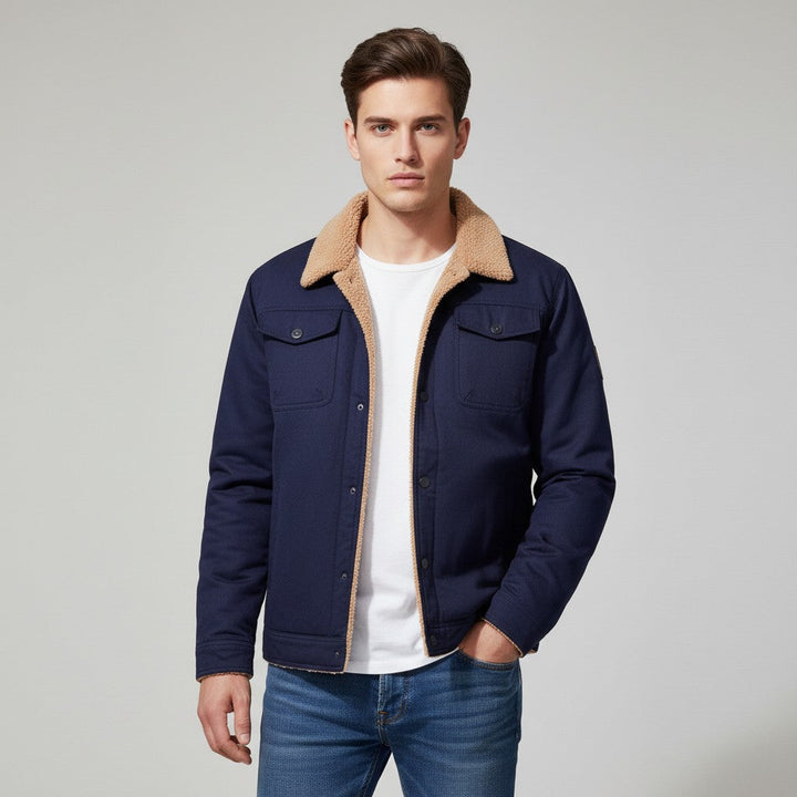 Winter Bomber Jacket Cotton Blend Cold Weather Outerwear-Bon Voyage Vintage