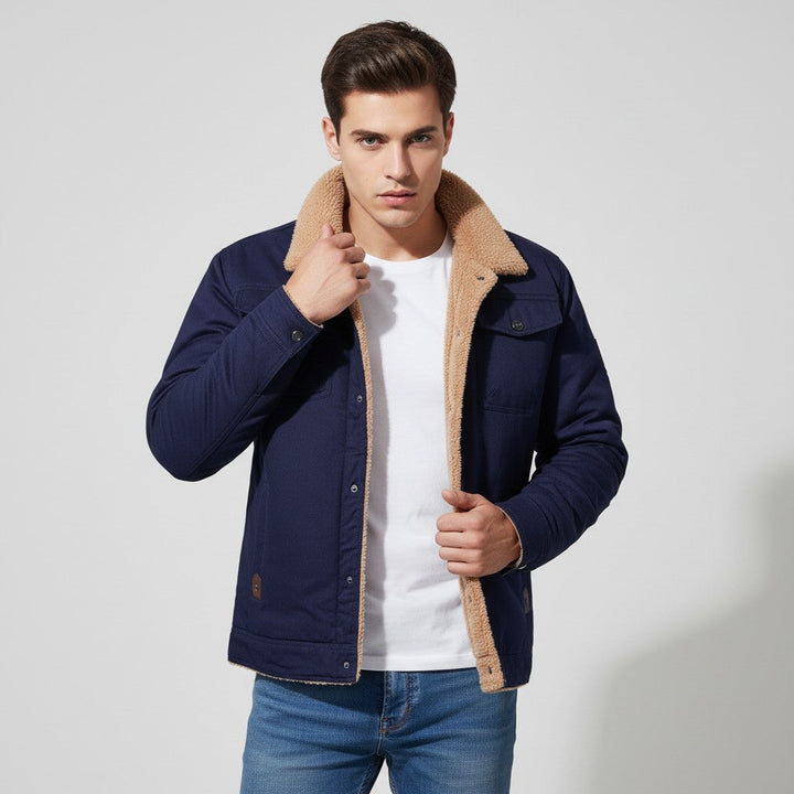 Winter Bomber Jacket Cotton Blend Cold Weather Outerwear-Bon Voyage Vintage