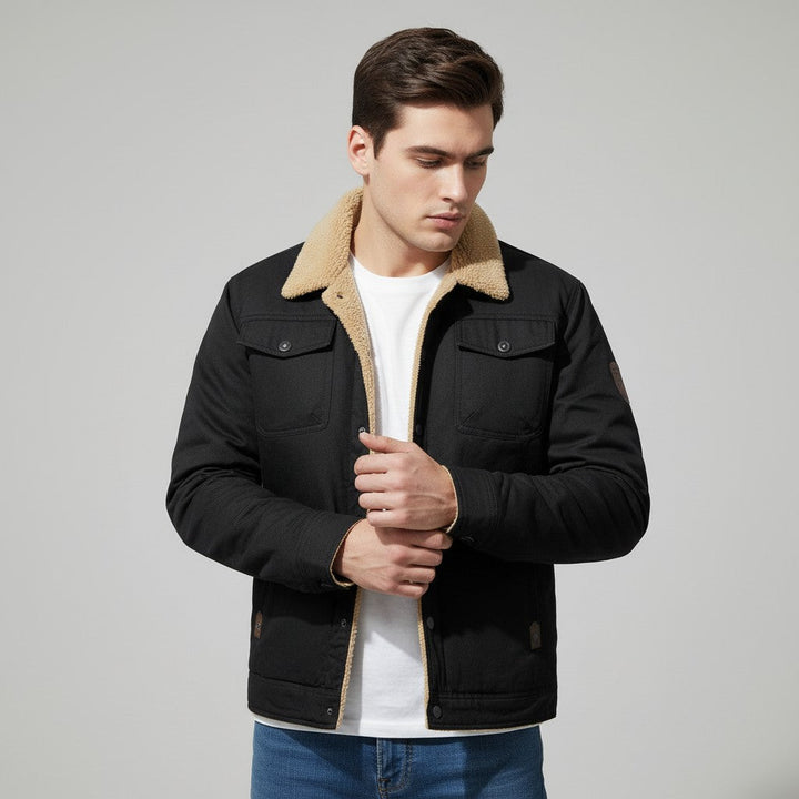 Winter Bomber Jacket Cotton Blend Cold Weather Outerwear-Bon Voyage Vintage