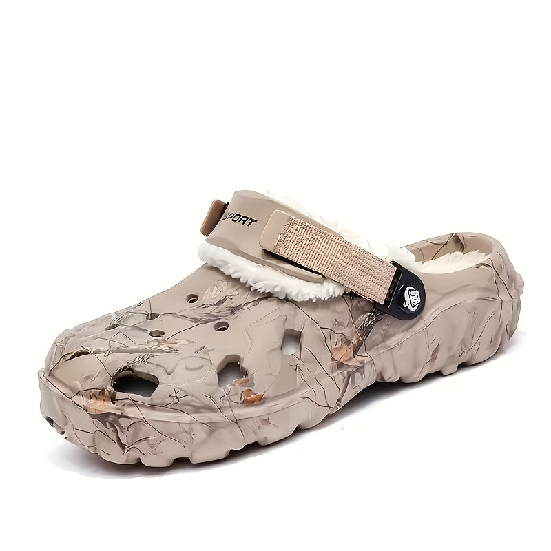 Winter Fleece-Lined EVA Clogs for Indoor Outdoor Comfort-Bon Voyage Vintage