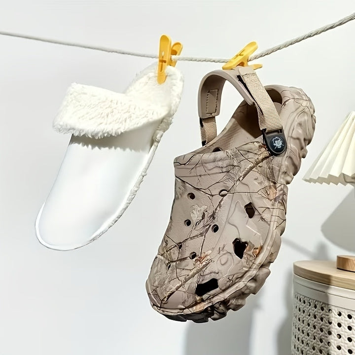 Winter Fleece-Lined EVA Clogs for Indoor Outdoor Comfort-Bon Voyage Vintage