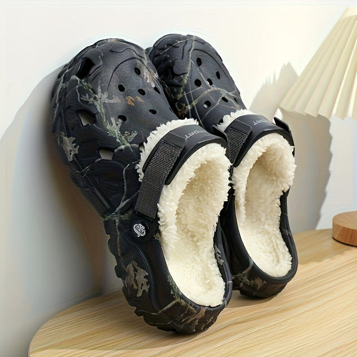 Winter Fleece-Lined EVA Clogs for Indoor Outdoor Comfort-Bon Voyage Vintage