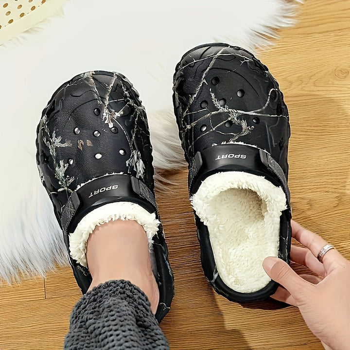 Winter Fleece-Lined EVA Clogs for Indoor Outdoor Comfort-Bon Voyage Vintage
