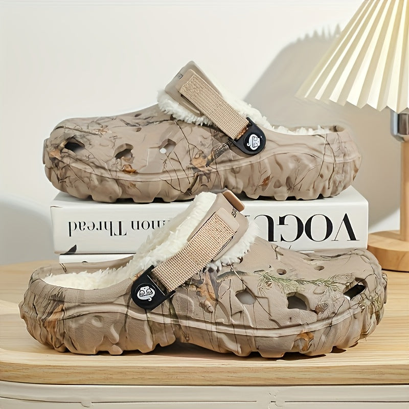 Winter Fleece-Lined EVA Clogs for Indoor Outdoor Comfort-Bon Voyage Vintage