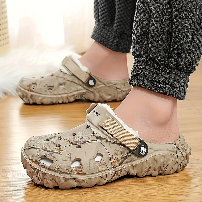 Winter Fleece-Lined EVA Clogs for Indoor Outdoor Comfort-Bon Voyage Vintage