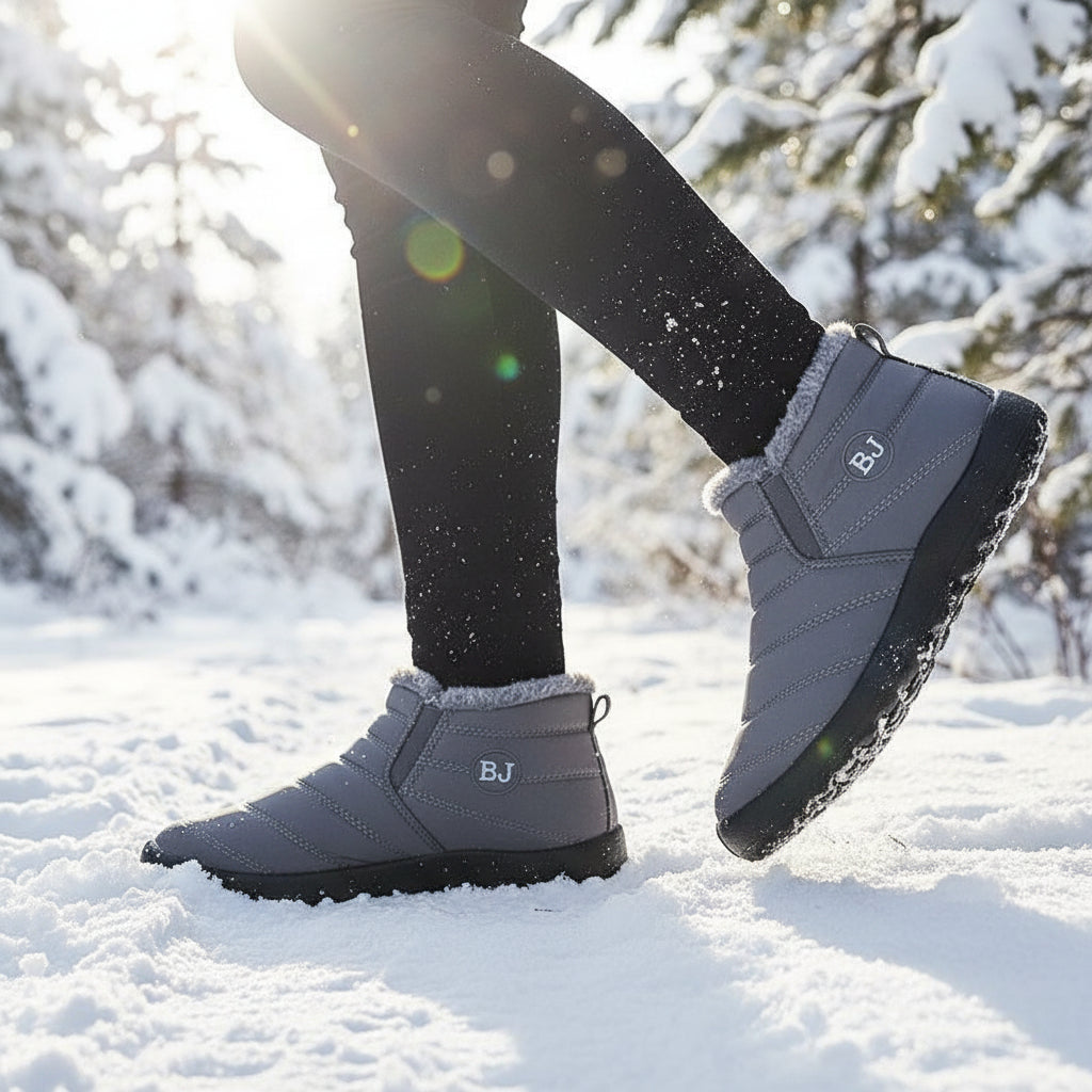 Winter Hiking Boots Non-Slip Thick Sole Insulated Boots with Round Toe-Bon Voyage Vintage
