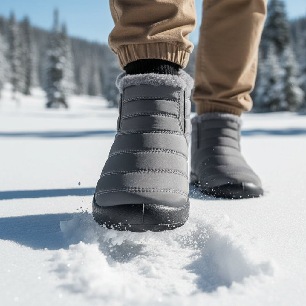 Winter Hiking Boots Non-Slip Thick Sole Insulated Boots with Round Toe-Bon Voyage Vintage