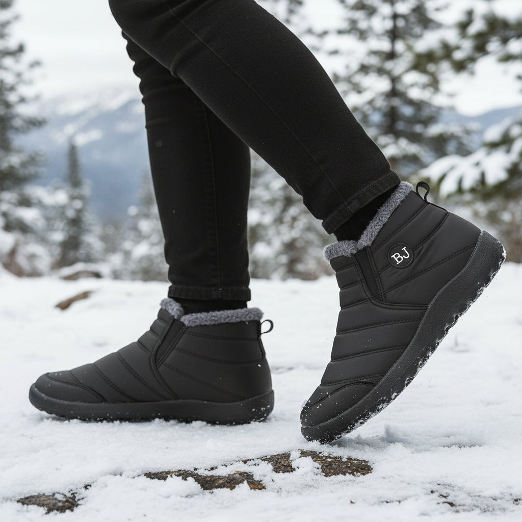 Winter Hiking Boots Non-Slip Thick Sole Insulated Boots with Round Toe-Bon Voyage Vintage