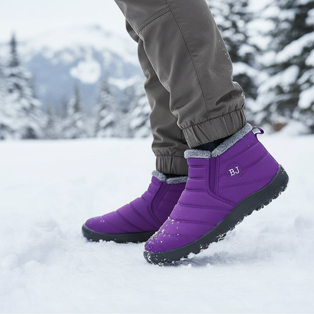 Winter Hiking Boots Non-Slip Thick Sole Insulated Boots with Round Toe-Bon Voyage Vintage