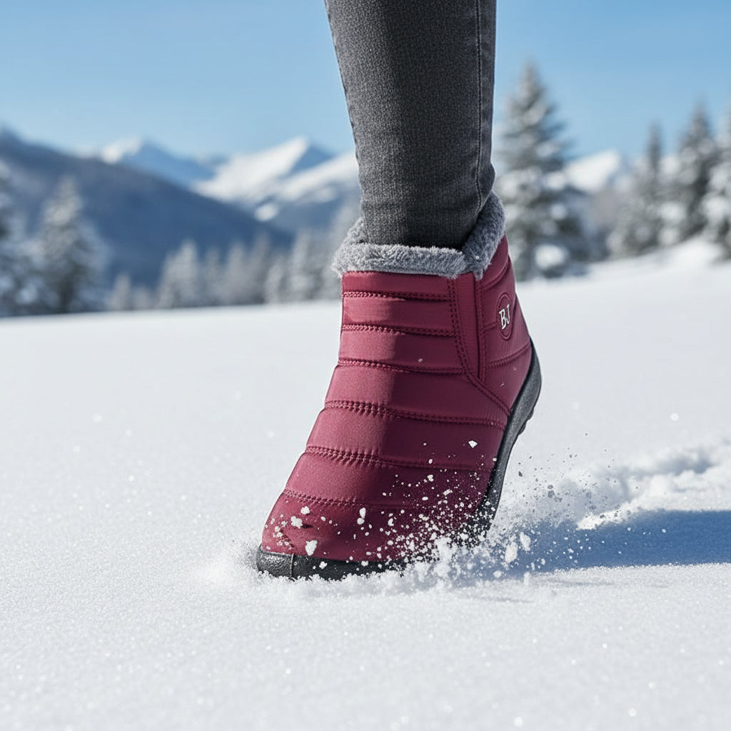 Winter Hiking Boots Non-Slip Thick Sole Insulated Boots with Round Toe-Bon Voyage Vintage