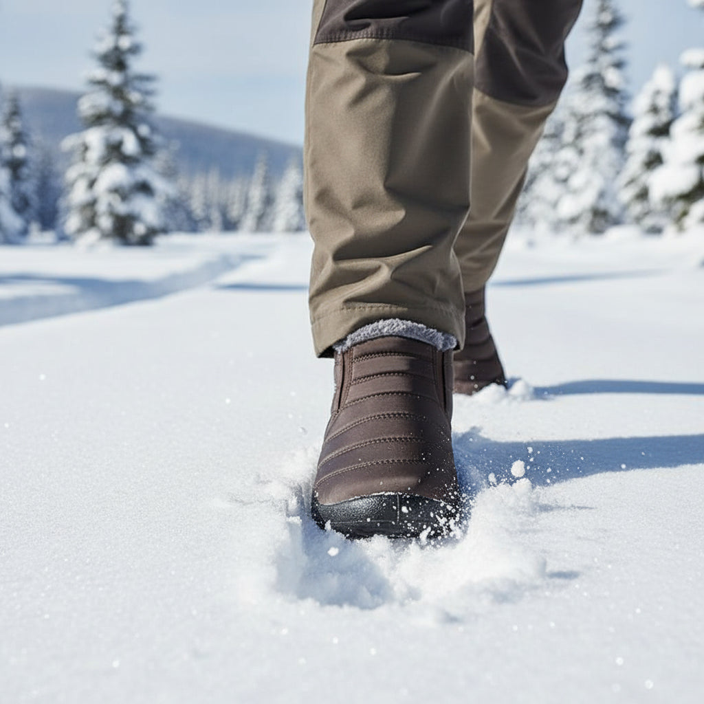 Winter Hiking Boots Non-Slip Thick Sole Insulated Boots with Round Toe-Bon Voyage Vintage