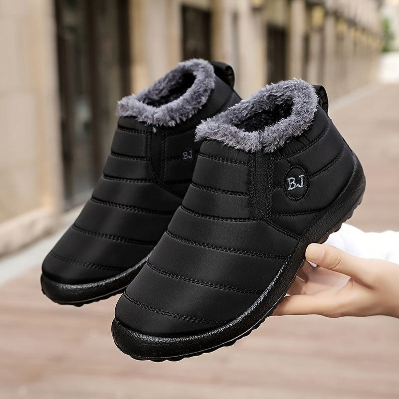 Winter Hiking Boots Non-Slip Thick Sole Insulated Boots with Round Toe-Bon Voyage Vintage