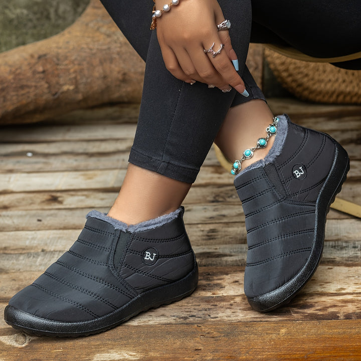Winter Hiking Boots Non-Slip Thick Sole Insulated Boots with Round Toe-Bon Voyage Vintage