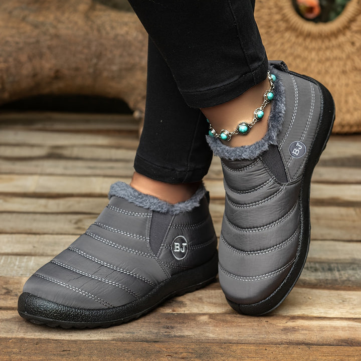 Winter Hiking Boots Non-Slip Thick Sole Insulated Boots with Round Toe-Bon Voyage Vintage