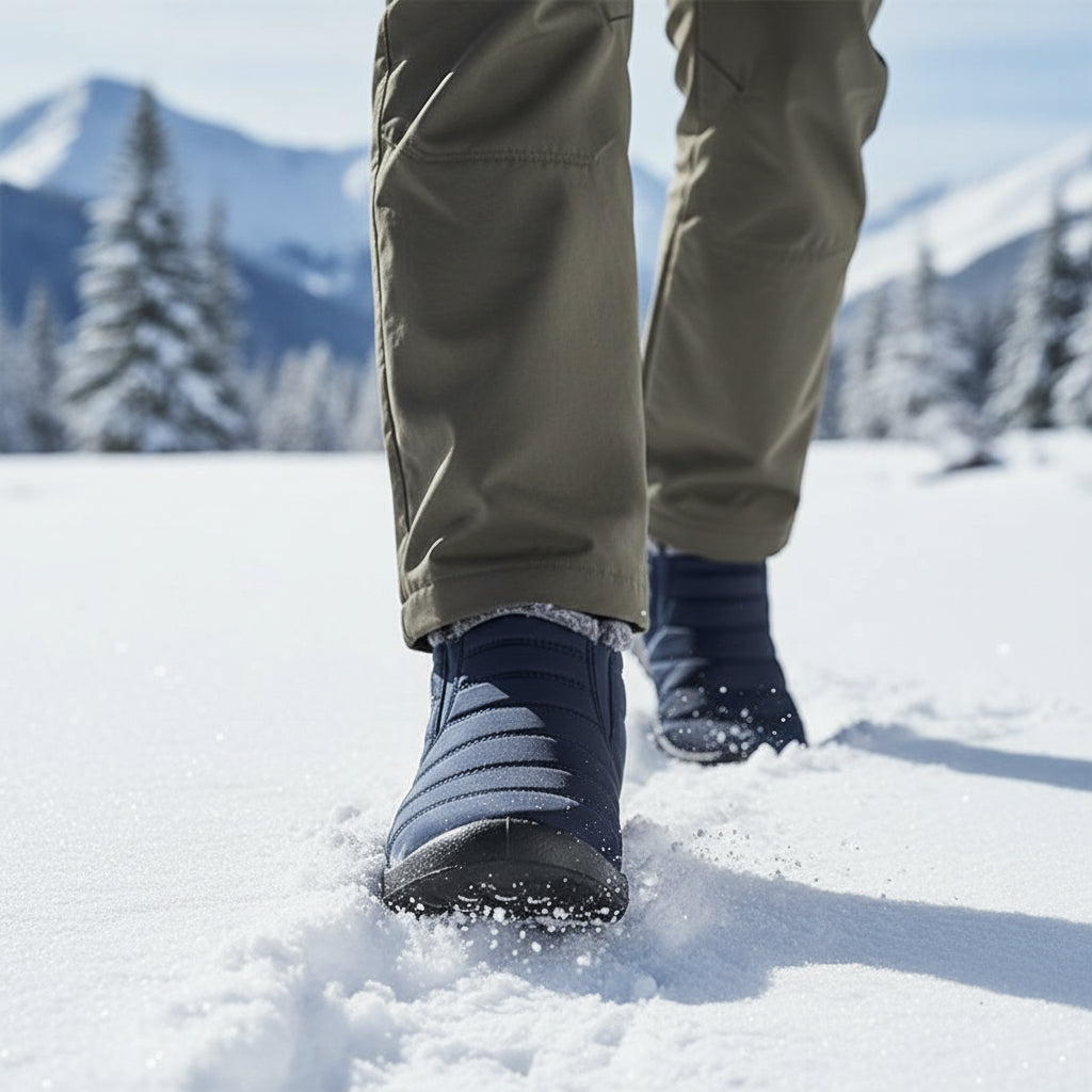 Winter Hiking Boots Non-Slip Thick Sole Insulated Boots with Round Toe-Bon Voyage Vintage