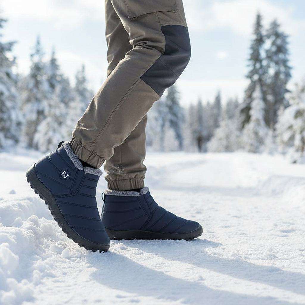 Winter Hiking Boots Non-Slip Thick Sole Insulated Boots with Round Toe-Bon Voyage Vintage