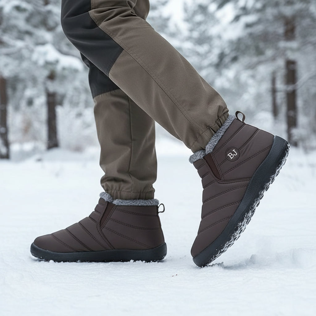 Winter Hiking Boots Non-Slip Thick Sole Insulated Boots with Round Toe-Bon Voyage Vintage
