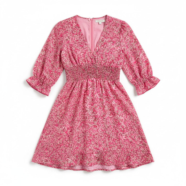 Women’s Autumn Mini Dress Casual Fall Everyday Outfit-Bon Voyage Vintage
