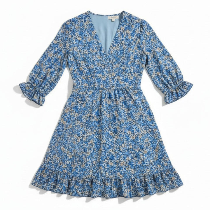 Women’s Autumn Mini Dress Casual Fall Everyday Outfit-Bon Voyage Vintage
