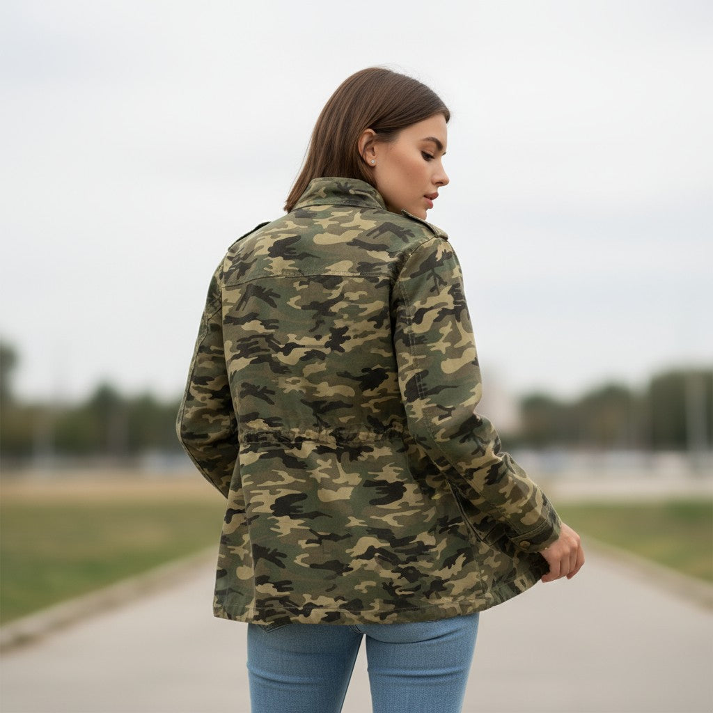 Women's Camouflage Work-From-Home Jacket-Bon Voyage Vintage