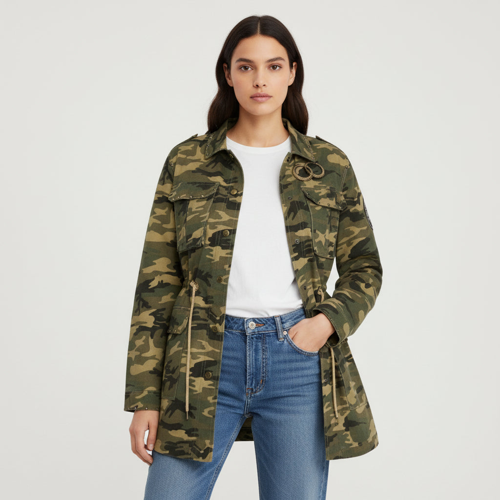 Women's Camouflage Work-From-Home Jacket-Bon Voyage Vintage
