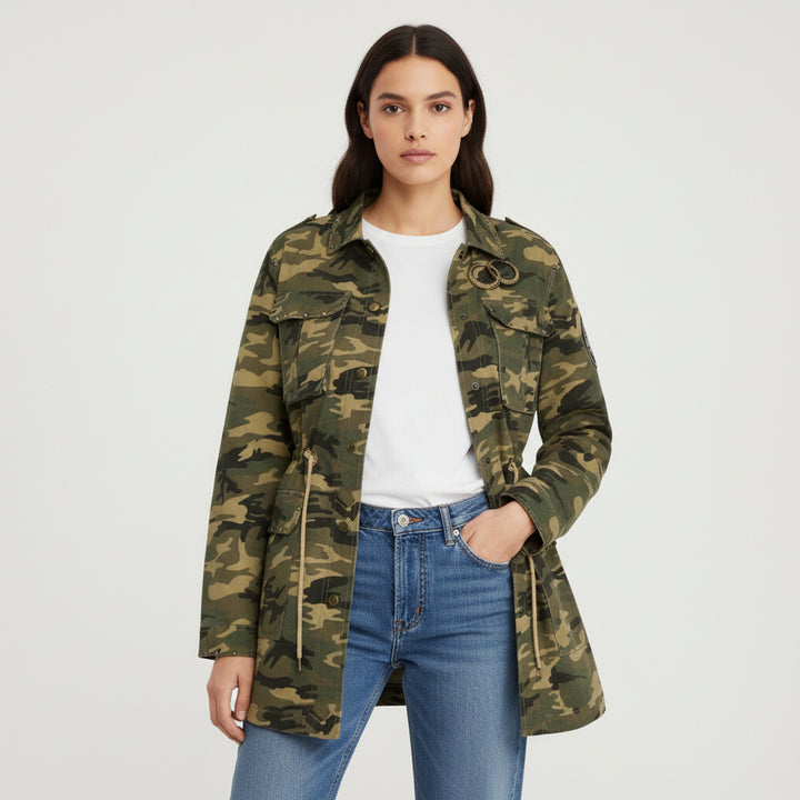 Women's Camouflage Work-From-Home Jacket-Bon Voyage Vintage