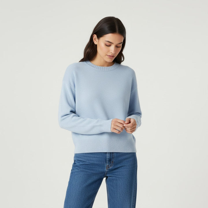 Women’s Cashmere Blend Sweater Soft Elegant Knit Top-Bon Voyage Vintage