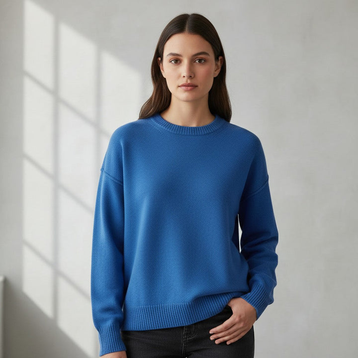 Women’s Cashmere Blend Sweater Soft Elegant Knit Top-Bon Voyage Vintage