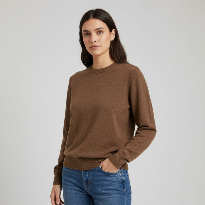 Women’s Cashmere Blend Sweater Soft Elegant Knit Top-Bon Voyage Vintage