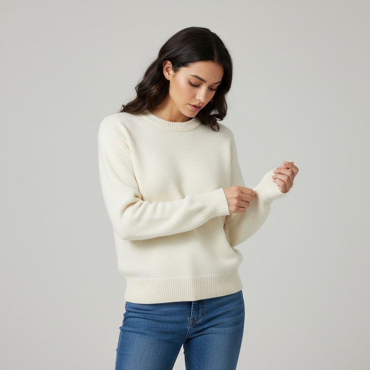 Women’s Cashmere Blend Sweater Soft Elegant Knit Top-Bon Voyage Vintage