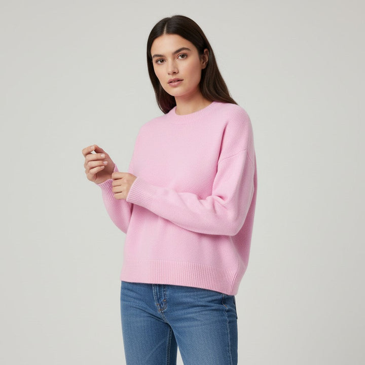Women’s Cashmere Blend Sweater Soft Elegant Knit Top-Bon Voyage Vintage