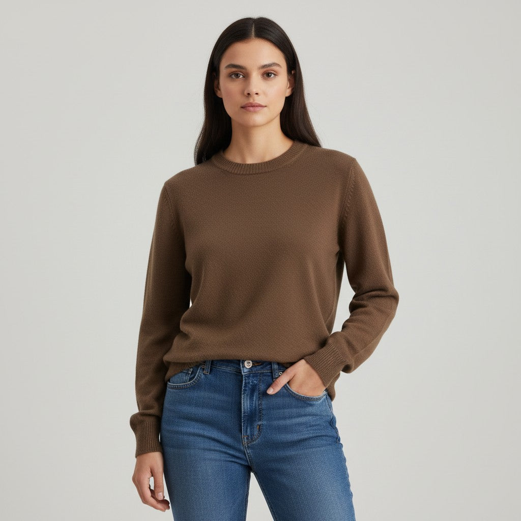 Women’s Cashmere Blend Sweater Soft Elegant Knit Top-Bon Voyage Vintage
