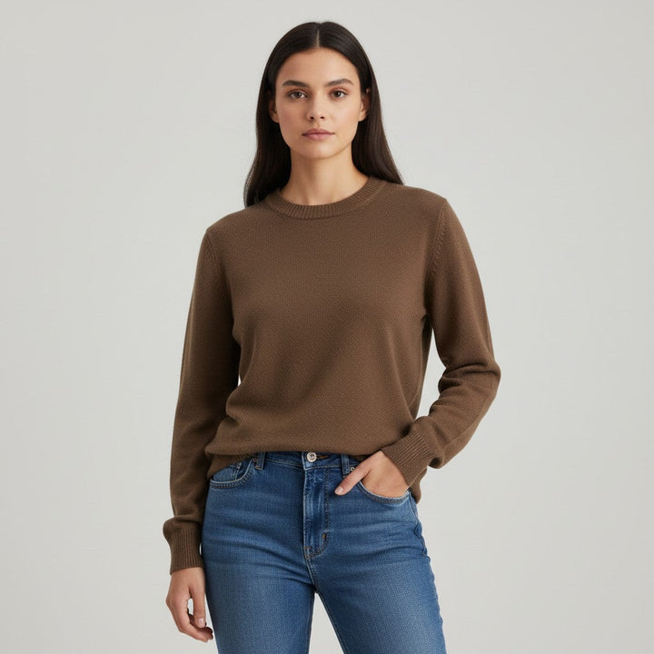Women’s Cashmere Blend Sweater Soft Elegant Knit Top-Bon Voyage Vintage