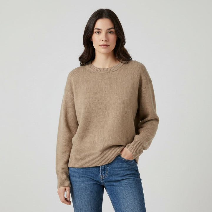 Women’s Cashmere Blend Sweater Soft Elegant Knit Top-Bon Voyage Vintage