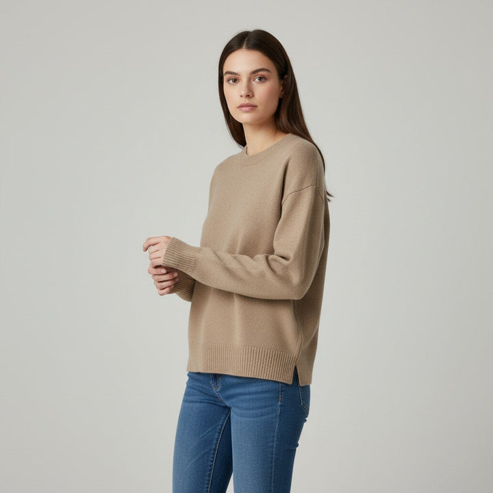 Women’s Cashmere Blend Sweater Soft Elegant Knit Top-Bon Voyage Vintage