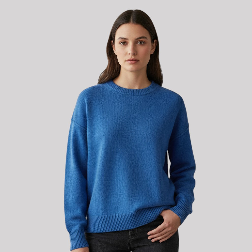 Women’s Cashmere Blend Sweater Soft Elegant Knit Top-Bon Voyage Vintage