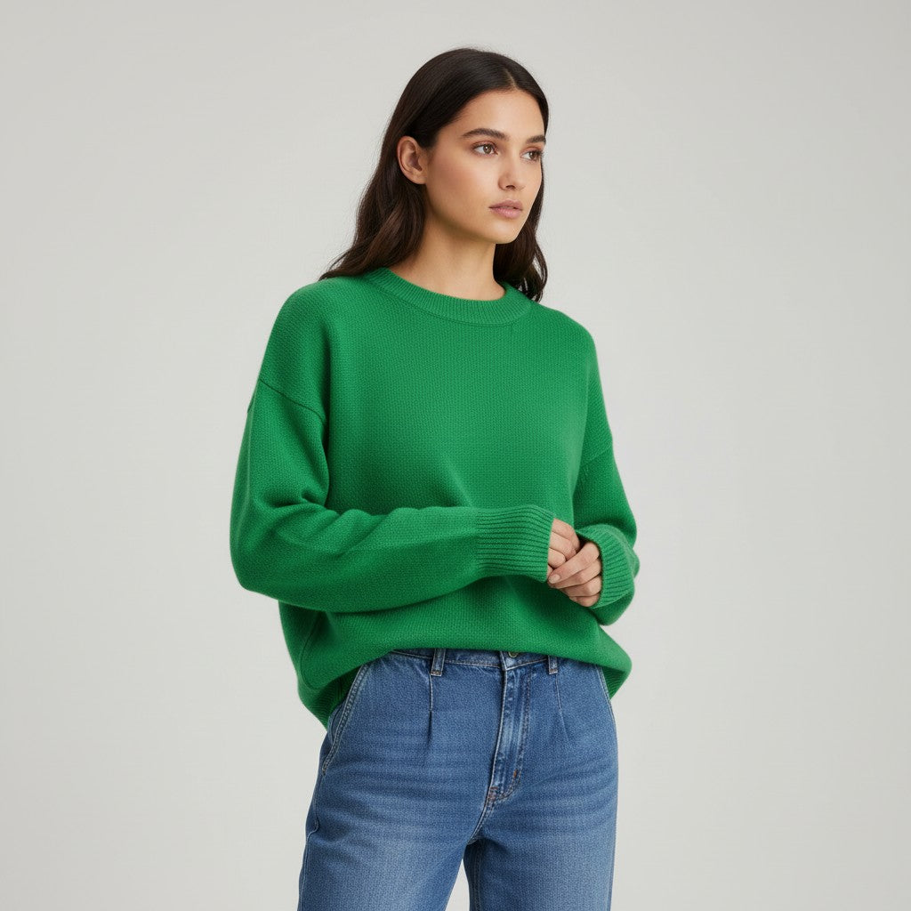 Women’s Cashmere Blend Sweater Soft Elegant Knit Top-Bon Voyage Vintage
