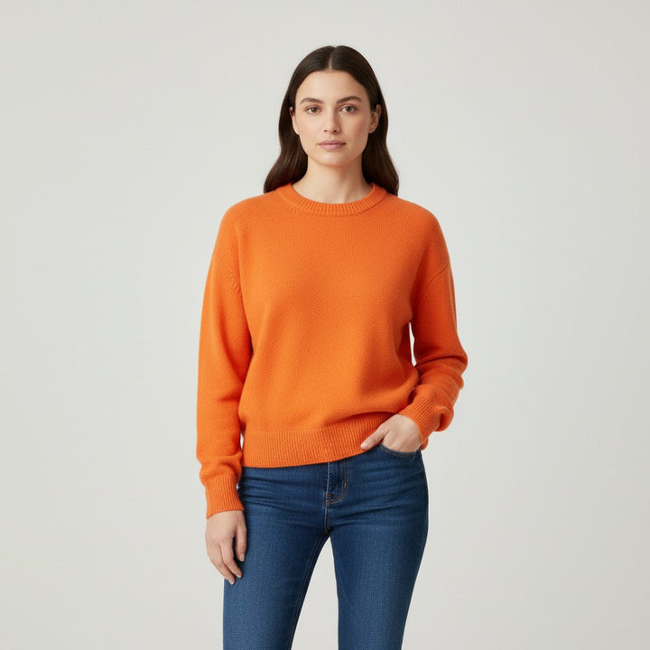 Women’s Cashmere Blend Sweater Soft Elegant Knit Top-Bon Voyage Vintage