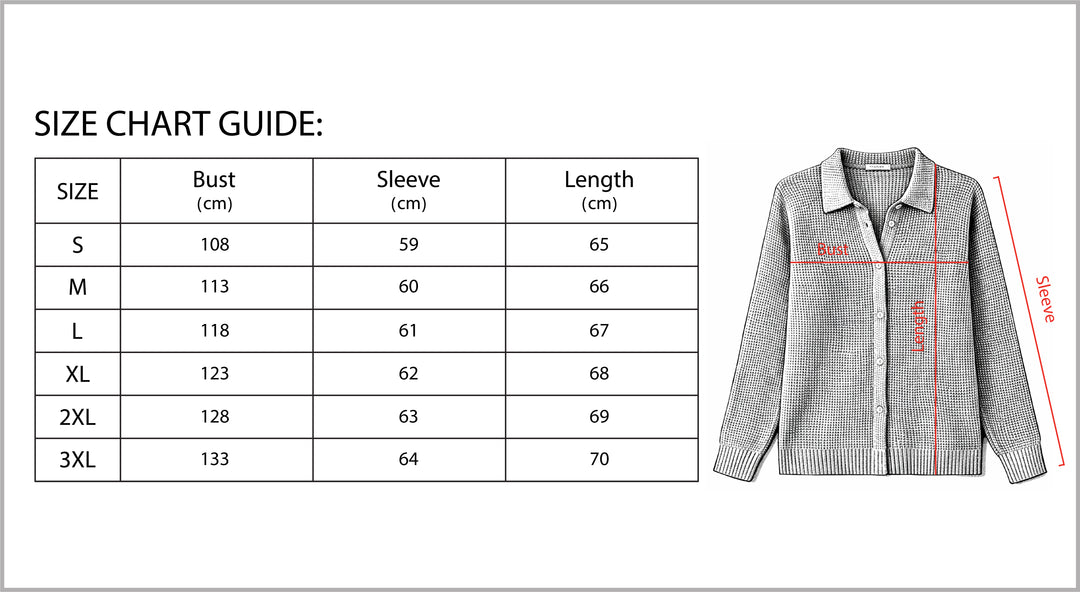 Women’s Casual Button Knitted Lapel Sweater – Long Sleeve Loose Fit Jumper-Bon Voyage Vintage
