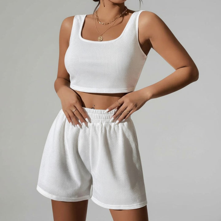 Women's Casual Knit Two Piece Lounge Outfit-Bon Voyage Vintage