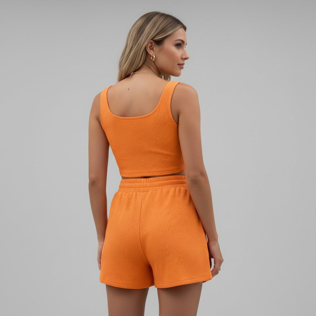 Women's Casual Knit Two Piece Lounge Outfit-Bon Voyage Vintage