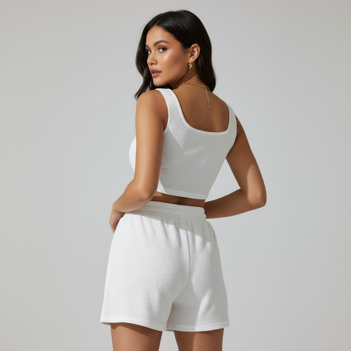 Women's Casual Knit Two Piece Lounge Outfit-Bon Voyage Vintage